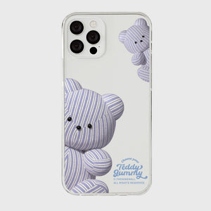 [THENINEMALL] Big Stripy Gummy Clear Phone Case (3 types)