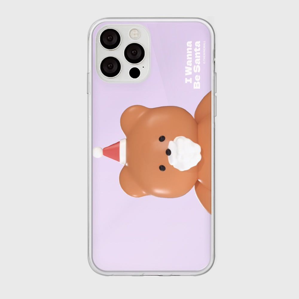 [THENINEMALL] Gummy Wannabe Santa Mirror Phone Case