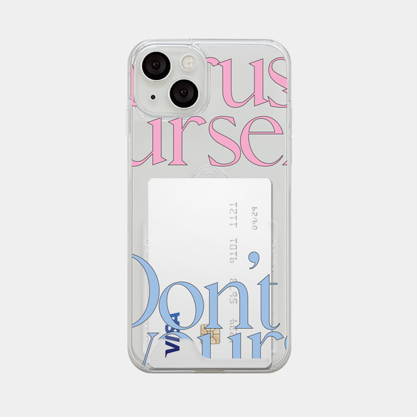 [Mademoment] Dont Rush Lettering Design Clear Phone Case (4 Types)