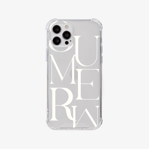 [Mademoment] Summer Mood Lettering Design Clear Phone Case (3 Types)