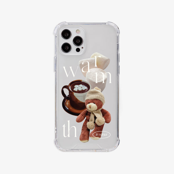 [Mademoment] Choco Teddy Lettering Design Clear Phone Case (4 Types)