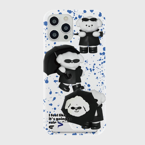 [THENINEMALL] Pattern Rainy Day Ppokku Hard Phone Case (2 types)