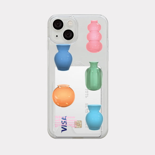 [Mademoment] Shapes Of Vases Design Clear Phone Case (4 Types)