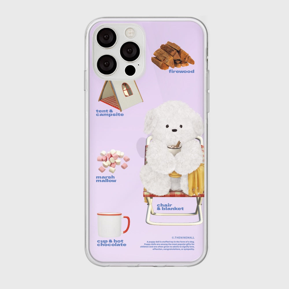 [THENINEMALL] Pattern Camping Ppokku Mirror Phone Case