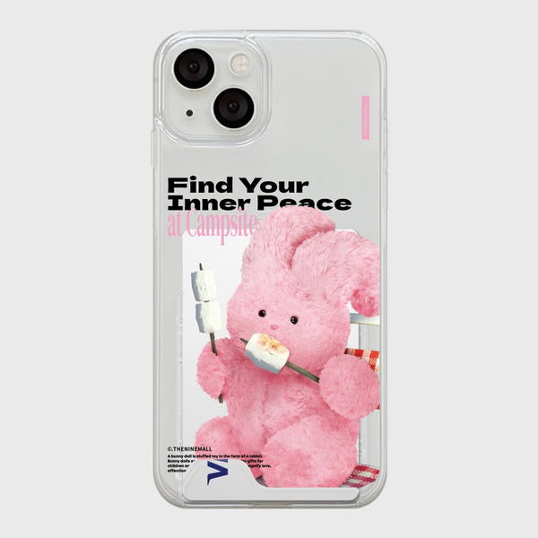 [THENINEMALL] Pink Camping Windy Clear Phone Case (3 types)