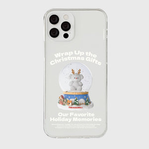 [THENINEMALL] Ppokku Snowball Clear Phone Case (3 types)