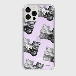 [THENINEMALL] 패턴 러브베어 Mirror Phone Case