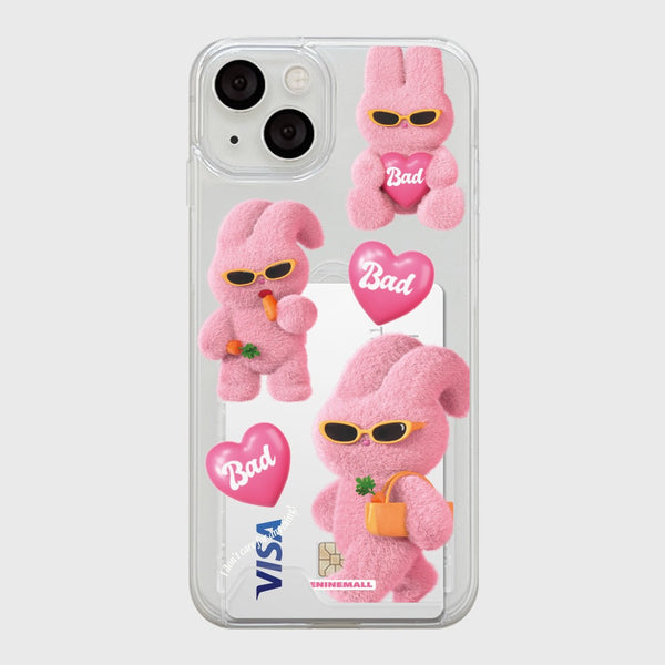 [THENINEMALL] Pattern Bad Windy Clear Phone Case (3 types)