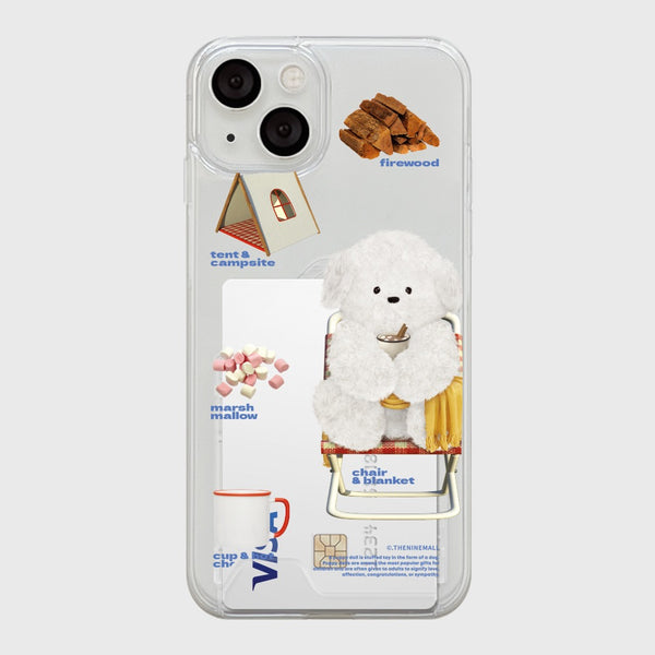 [THENINEMALL] Pattern Camping Ppokku Clear Phone Case (3 types)