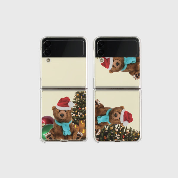 [Mademoment] Teddystmas Design Clear Phone Case (4 Types)