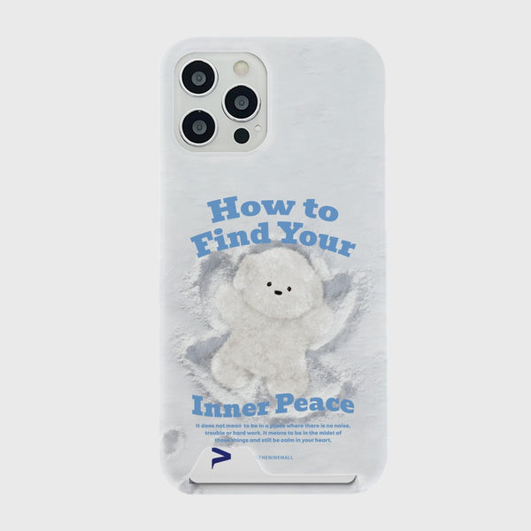 [THENINEMALL] Ppokku Snow Inner Peace Hard Phone Case (2 types)