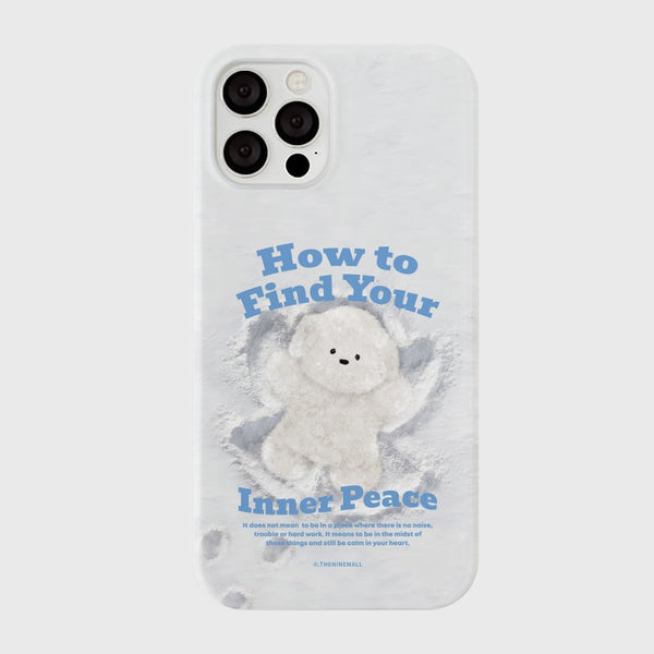 [THENINEMALL] Ppokku Snow Inner Peace Hard Phone Case (2 types)