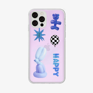 [Mademoment] Blue Balloons Design Glossy Mirror Phone Case