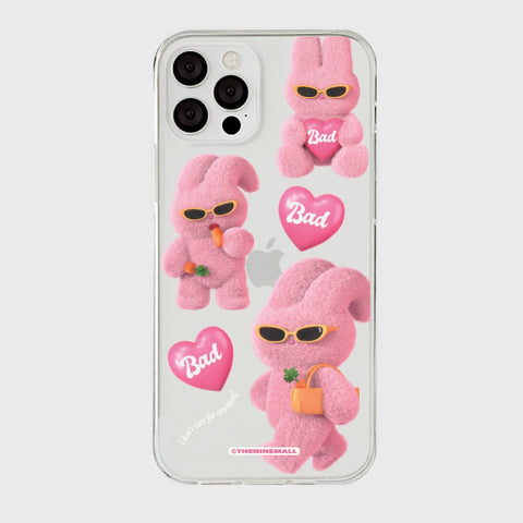 [THENINEMALL] Pattern Bad Windy Clear Phone Case (3 types)