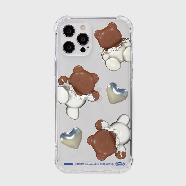 [THENINEMALL] 하트 초콜릿 구미 Clear Phone Case (3 types)