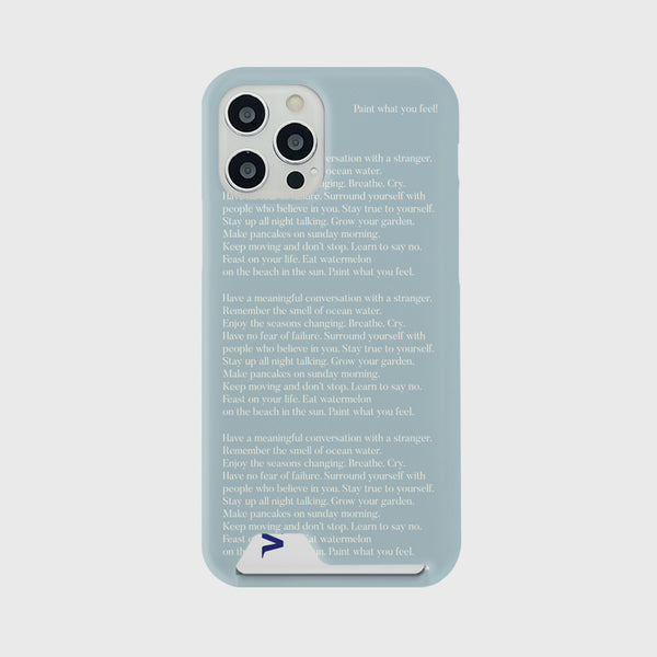 [Mademoment] 블루페인트 레터링 디자인 Phone Case