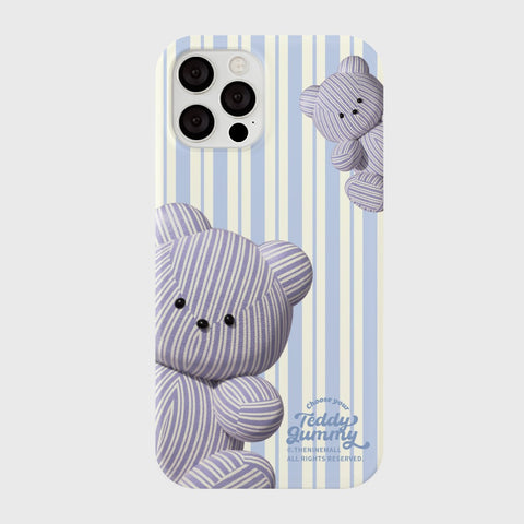 [THENINEMALL] Big Stripy Gummy Hard Phone Case (2 types)