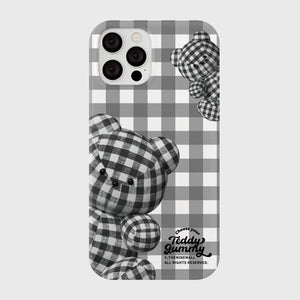 [THENINEMALL] Check Gingham Gummy Hard Phone Case (2 types)