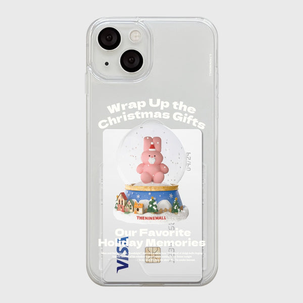 [THENINEMALL] Windy Snowball Clear Phone Case (3 types)