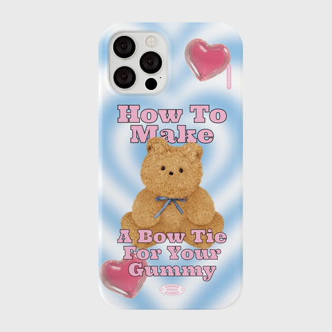 [THENINEMALL] Ribbon Teddy Gummy Hard Phone Case (2 types)