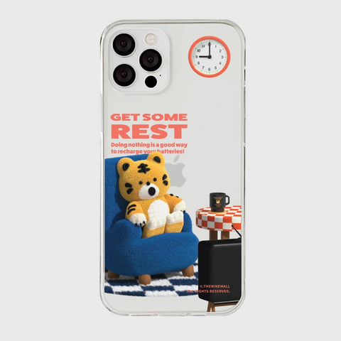 [THENINEMALL] Rest Hey Tiger Clear Phone Case (3 types)