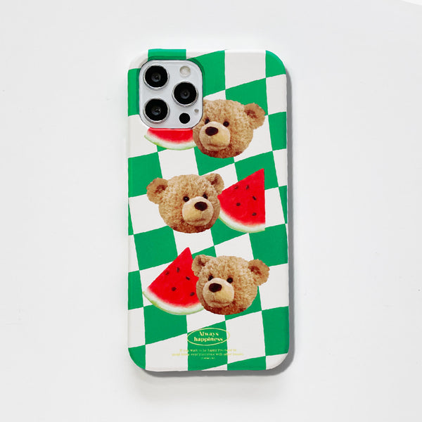 [MOMO CASE] 482 Check테드(그린) Phone Case