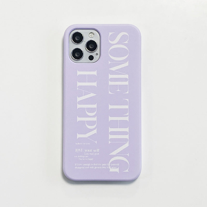 [MOMO CASE] 516 썸띵HAPPY(라이트퍼플) Phone Case