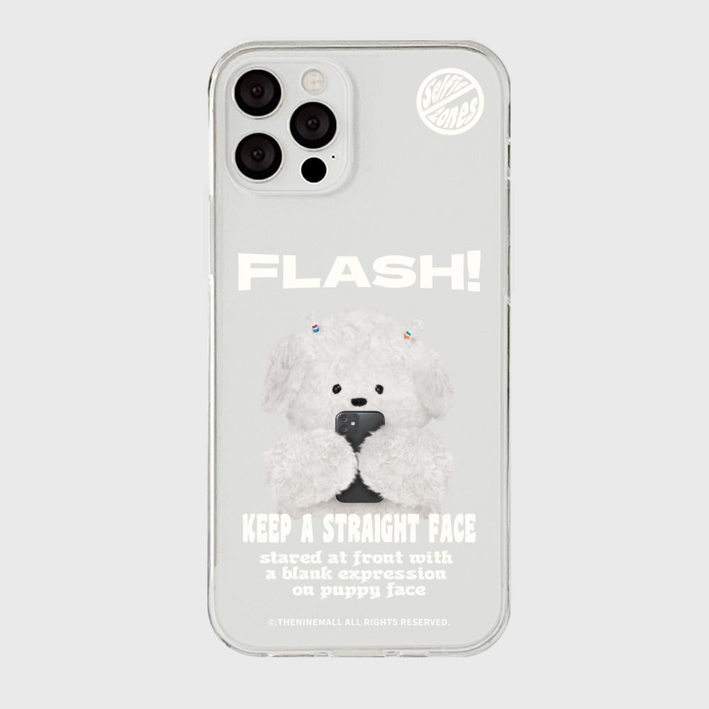 [THENINEMALL] Ppokku Basic Flash Clear Phone Case (3 types)