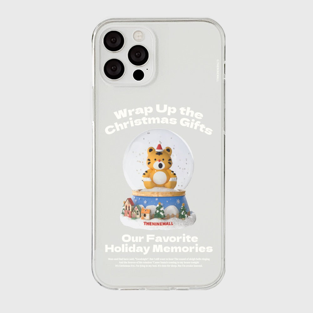 [THENINEMALL] Hey Tiger Snowball Clear Phone Case (3 types)