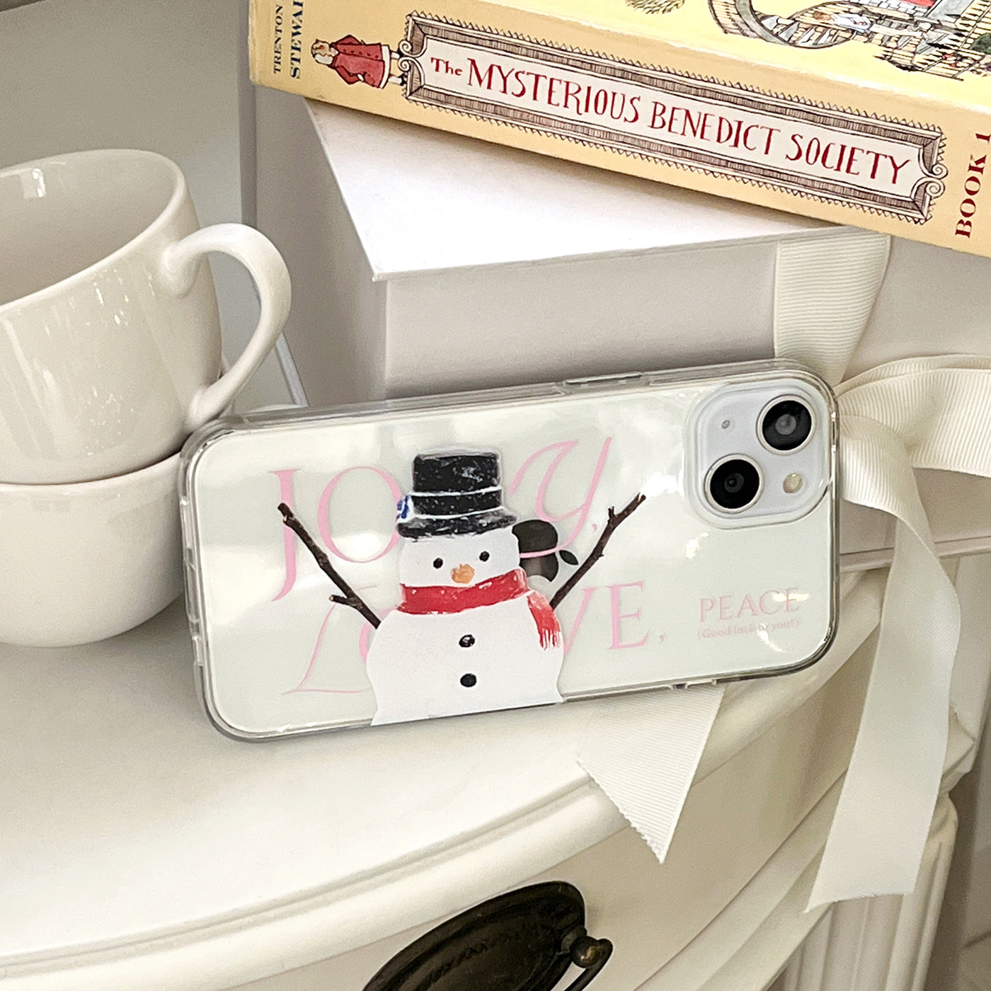 [Mademoment] Big Snowman Design Clear Phone Case (4 Types)