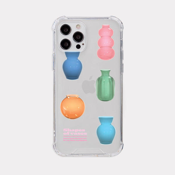 [Mademoment] Shapes Of Vases Design Clear Phone Case (4 Types)