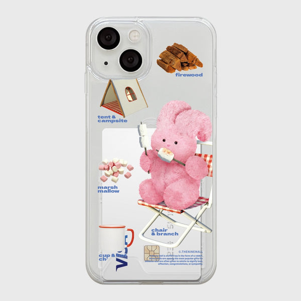 [THENINEMALL] Pattern Camping Windy Clear Phone Case (3 types)