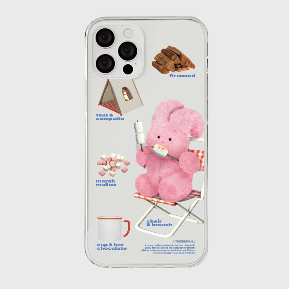 [THENINEMALL] Pattern Camping Windy Clear Phone Case (3 types)