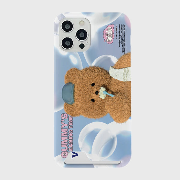 [THENINEMALL] Big Cleaning Time Gummy Hard Phone Case (2 types)