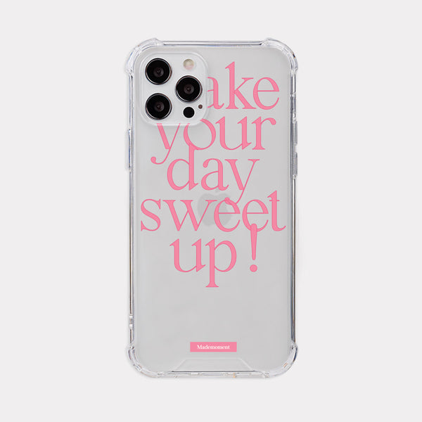 [Mademoment] Sweet Up Lettering Design Clear Phone Case (4 Types)