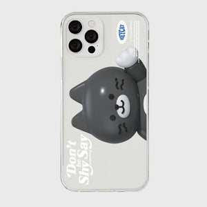 [THENINEMALL] Big Hey Cat Clear Phone Case (3 types)