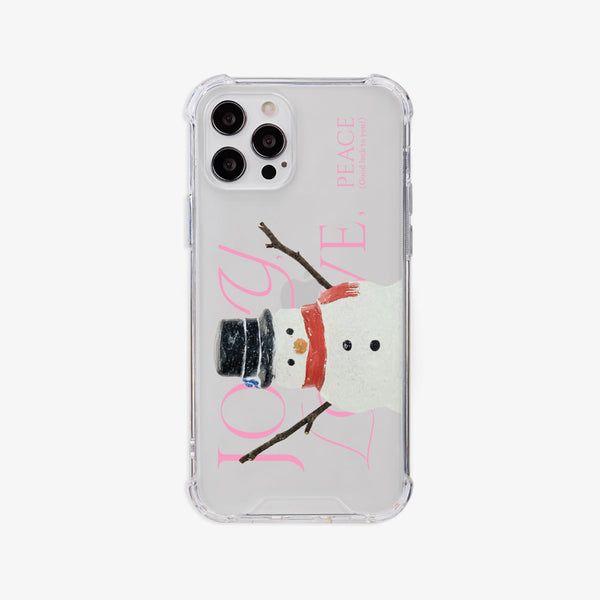 [Mademoment] Big Snowman Design Clear Phone Case (4 Types)