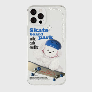 [THENINEMALL] Small Ppokku Skateboarder Clear Phone Case (3 types)