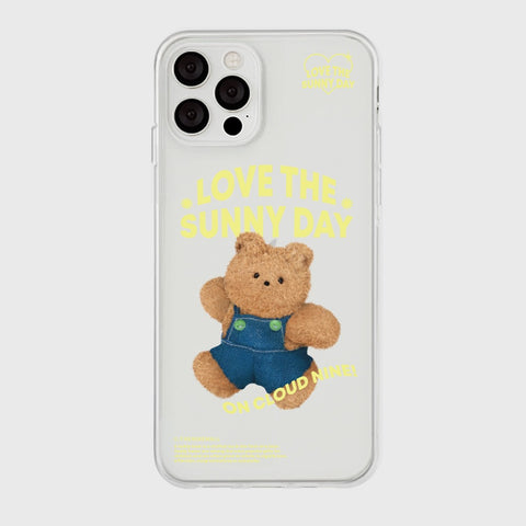 [THENINEMALL] 블루스카이 테디구미 Clear Phone Case (3 types)