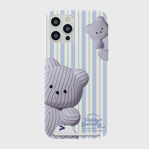 [THENINEMALL] Big Stripy Gummy Hard Phone Case (2 types)