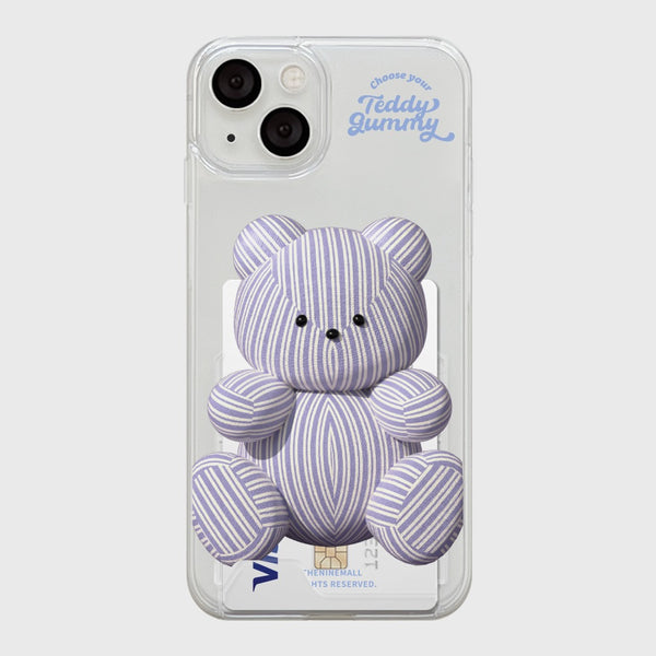 [THENINEMALL] Stripy Gummy Clear Phone Case (3 types)