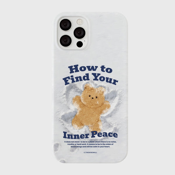 [THENINEMALL] Gummy Snow Inner Peace Hard Phone Case (2 types)