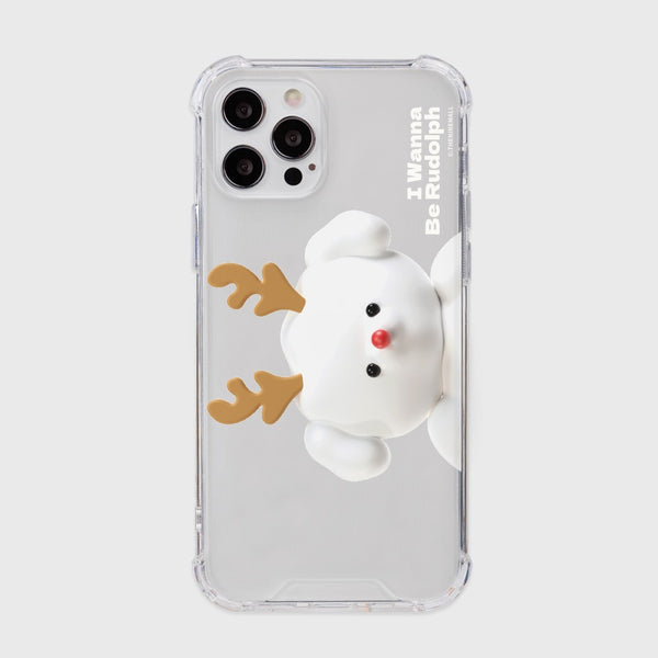 [THENINEMALL] Ppokku Wannabe Rudolph Clear Phone Case (3 types)