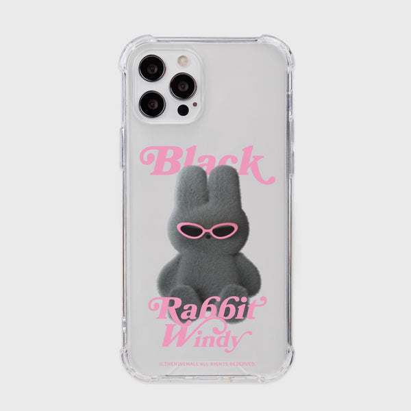 [THENINEMALL] Black Windy Clear Phone Case (3 types)