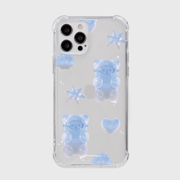 [THENINEMALL] 패턴 화이트 샌드 Clear Phone Case (3 types)