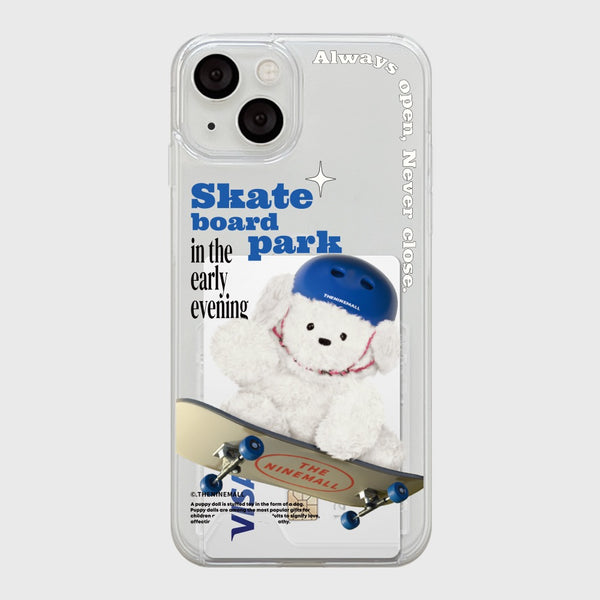 [THENINEMALL] Small Ppokku Skateboarder Clear Phone Case (3 types)