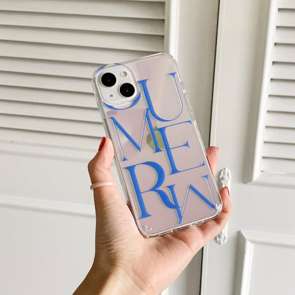 [Mademoment] Summer Mood Lettering Design Glossy Mirror Phone Case