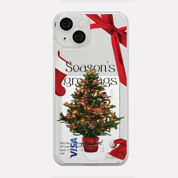 [Mademoment] Season Joy Lettering Design Clear Phone Case (4 Types)