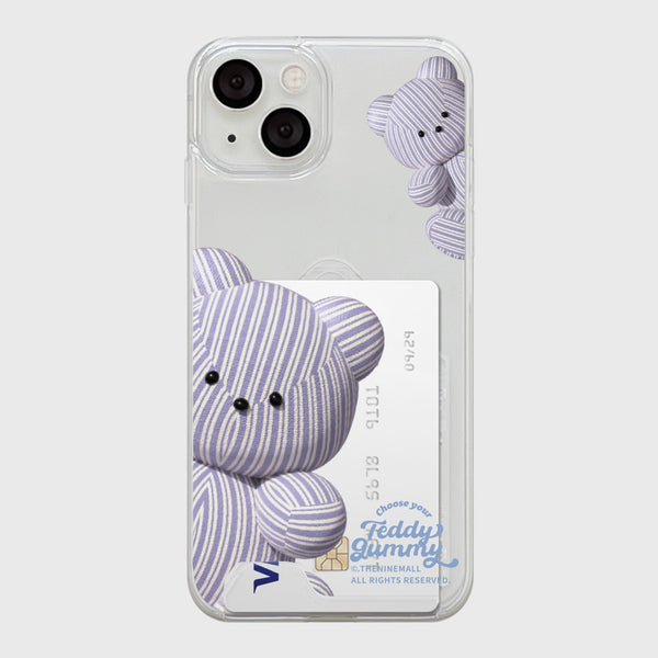 [THENINEMALL] Big Stripy Gummy Clear Phone Case (3 types)