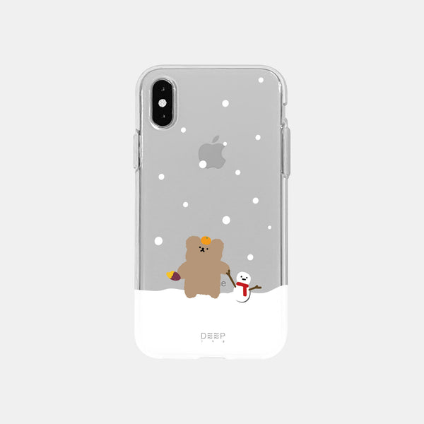 [DEEPING CASE] 애기귤곰과 눈사람 Jelly Case